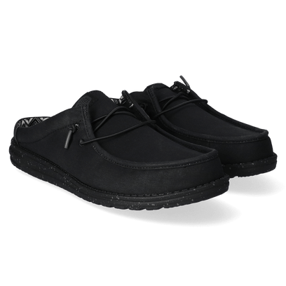 Wally Slip Canvas Heren Instappers Black/Black