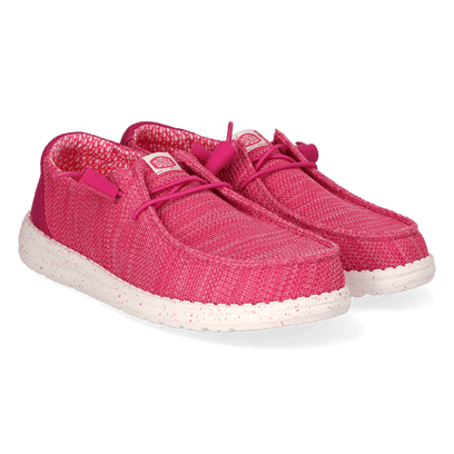 Wendy Stretch Sox Dames Instappers Fuchsia Pink