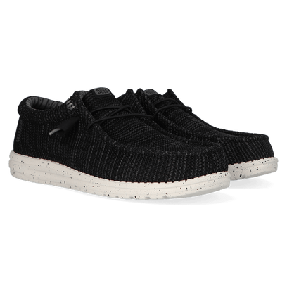 Wally Stretch Sox Heren Instappers Black/White