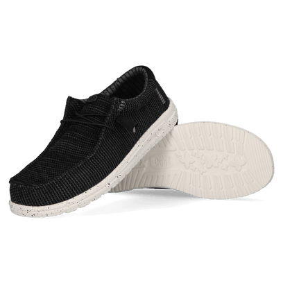 Wally Stretch Sox Heren Instappers Black/White