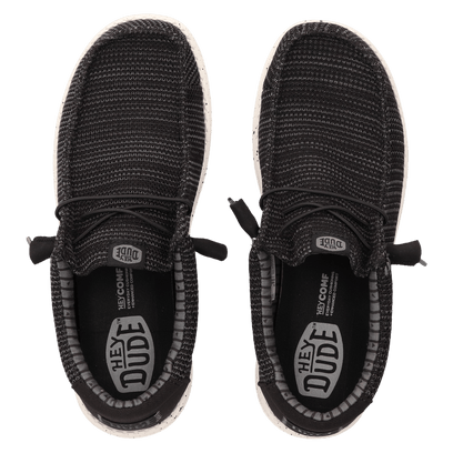 Wally Stretch Sox Heren Instappers Black/White