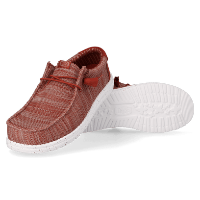 Wally Stretch Sox Heren Instappers Burnt Red/Multi