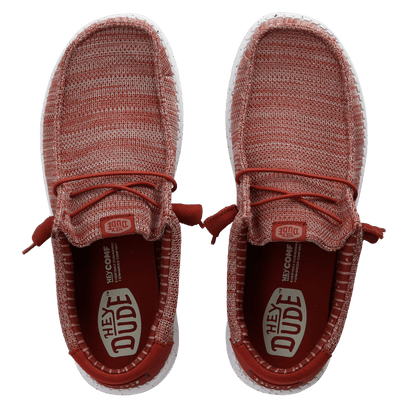 Wally Stretch Sox Heren Instappers Burnt Red/Multi