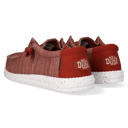 Wally Stretch Sox Heren Instappers Burnt Red/Multi