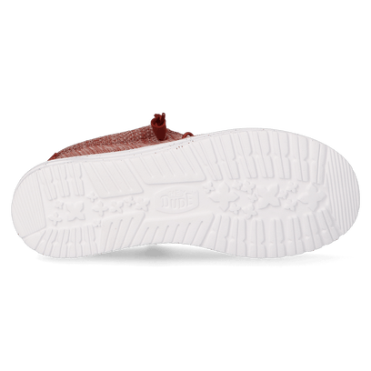 Wally Stretch Sox Heren Instappers Burnt Red/Multi