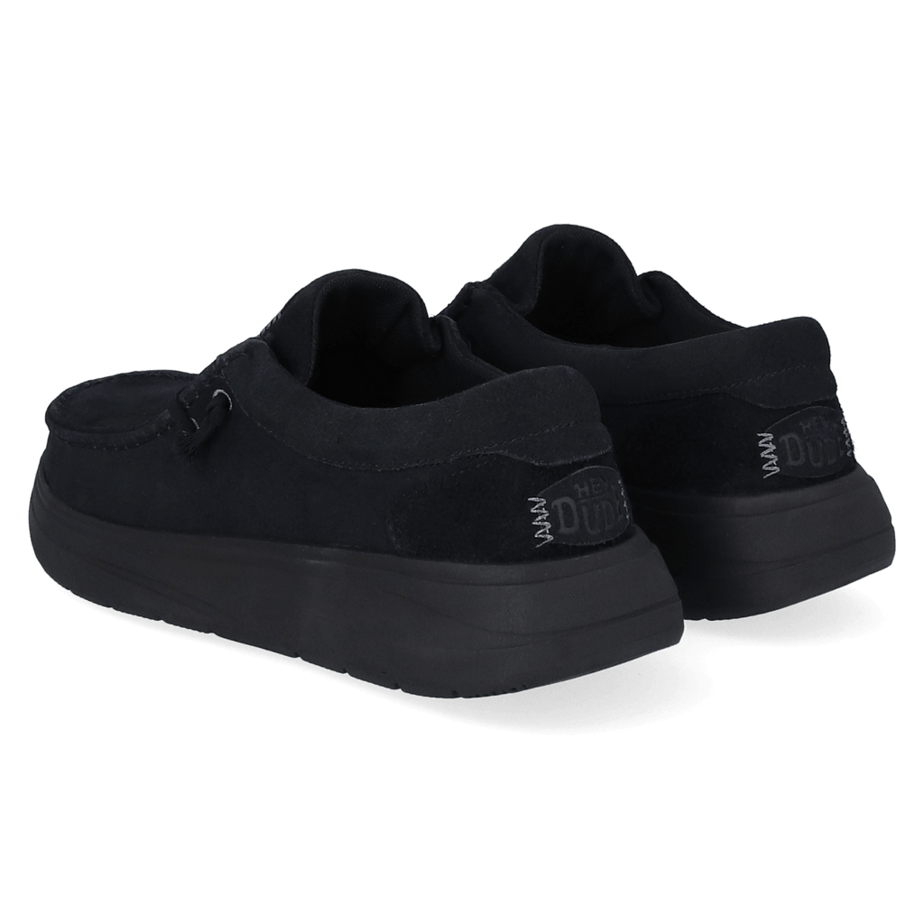 Wally Comf Suede Heren Instappers Black