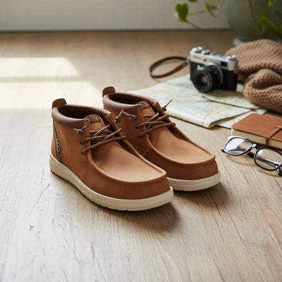 Wally Mid GripR Classic Heren Instappers Cognac/Tan