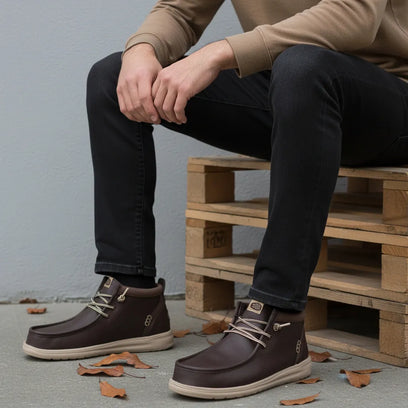 Wally Mid GripR Classic Heren Instappers Mole Brown