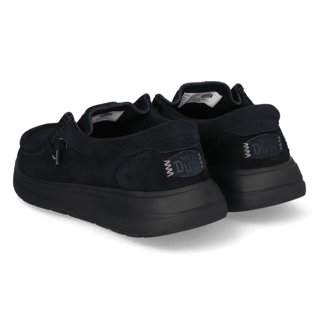 Wendy Comf Suede Dames Instappers Black