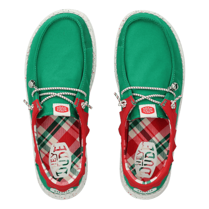 Wendy Holiday Elf Dames Kerst Schoenen Green/Red