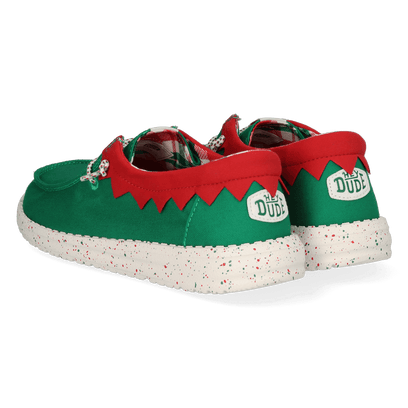 Wendy Holiday Elf Dames Kerst Schoenen Green/Red