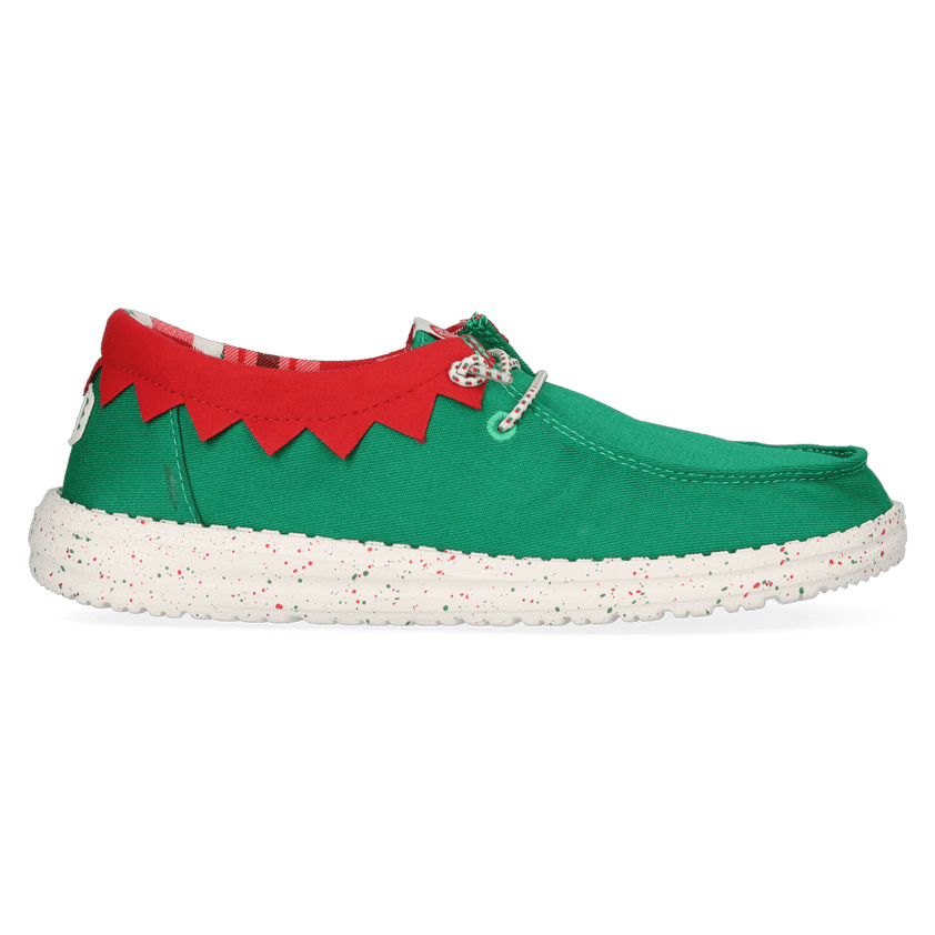 Wally Holiday Elf Heren Kerst Schoenen Green/Red