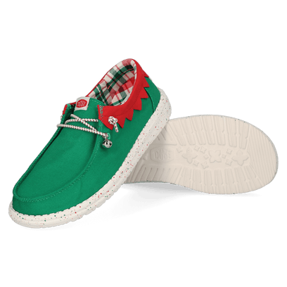 Wally Holiday Elf Heren Kerst Schoenen Green/Red