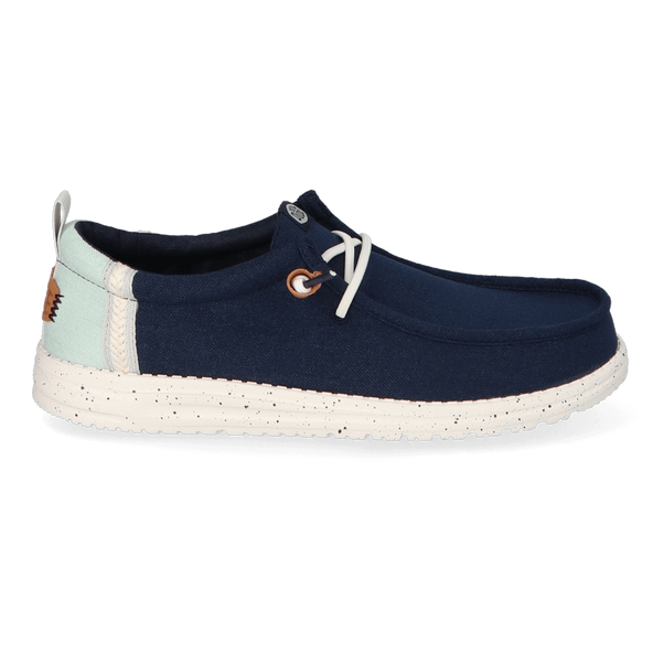 Wally Craft Linen Heren Instappers Navy Blazer/Multi