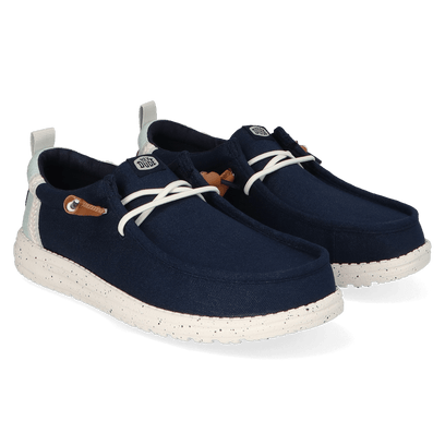 Wally Craft Linen Heren Instappers Navy Blazer/Multi