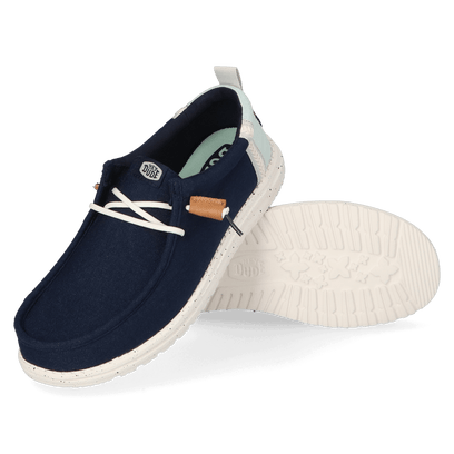 Wally Craft Linen Heren Instappers Navy Blazer/Multi