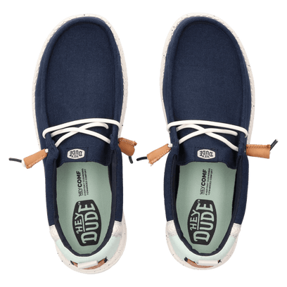 Wally Craft Linen Heren Instappers Navy Blazer/Multi