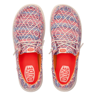 Wendy Funk Surf Dames Instappers Baja Blue/Pink/Multi
