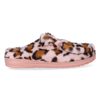 Wendy Slipper Leo Fur Dames Pantoffels Pink/Multi