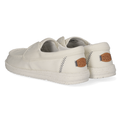 Wendy Cru Stretch Canvas Dames Loafers Snow White