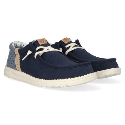 Wally Funk Summer Stitch Heren Instappers Navy Blazer/Multi