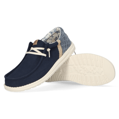 Wally Funk Summer Stitch Heren Instappers Navy Blazer/Multi