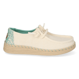 Wendy Espadrille Hibiscus Dames Instappers Egret/Multi
