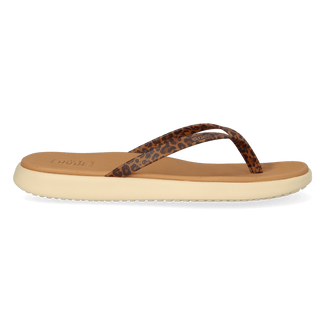 Maui Breeze Flip Dames Teenslippers Tan Leopard