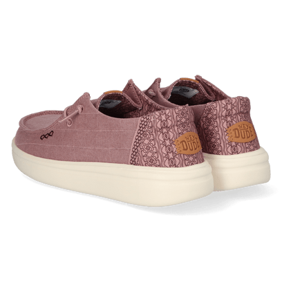 Wendy Rise Chambray Grid Dames Instappers Rose Purple