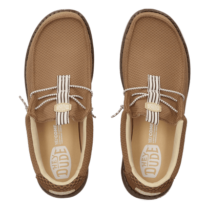 Wally Mesh Neutrals Heren Instappers Malt Brown/Multi