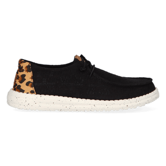 Wendy Wildcat Dames Instappers Black/Leopard