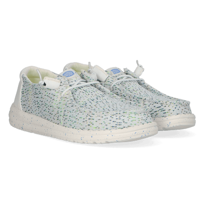 Wendy Stretch Speckle Dames Instappers White/Multi