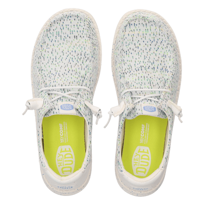 Wendy Stretch Speckle Dames Instappers White/Multi