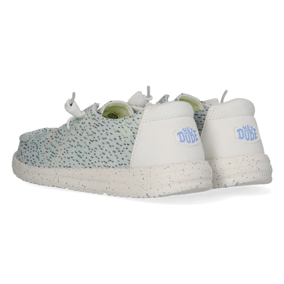 Wendy Stretch Speckle Dames Instappers White/Multi