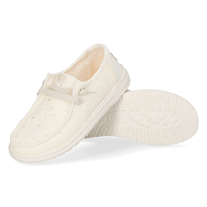 Wendy Sequin Lace Dames Instappers Ivory