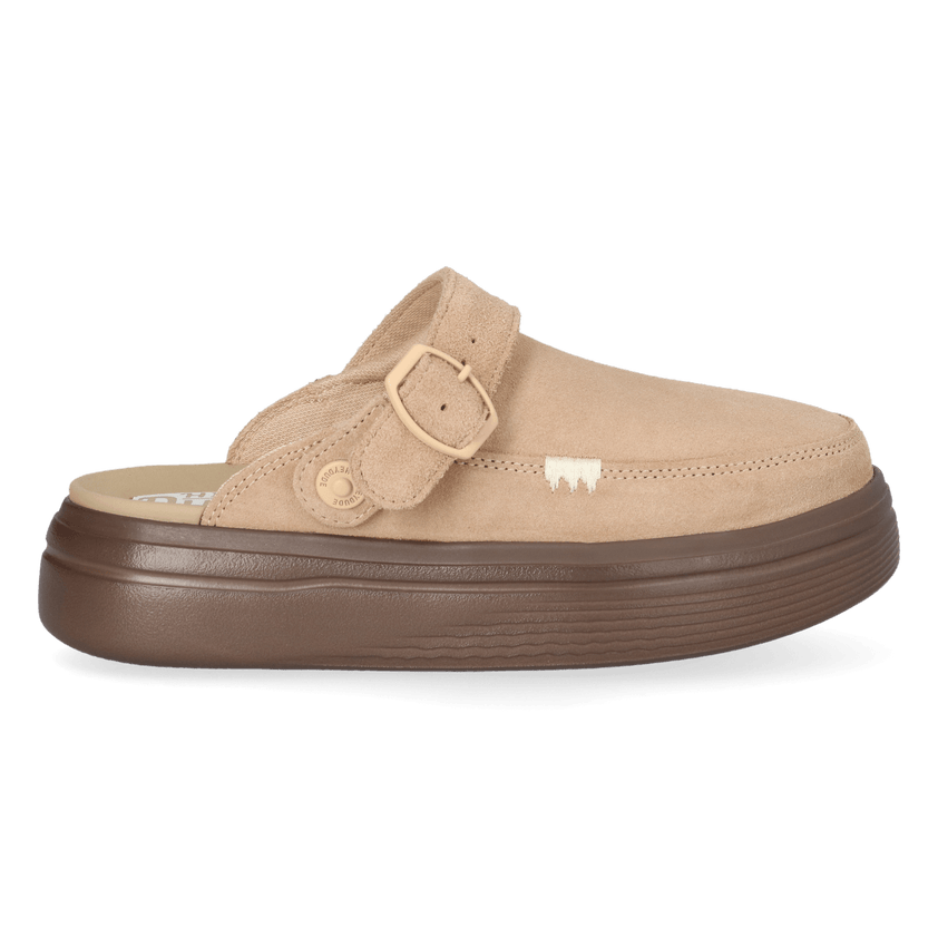 Austin Lift Dames Clogs Suede Sesame/Multi