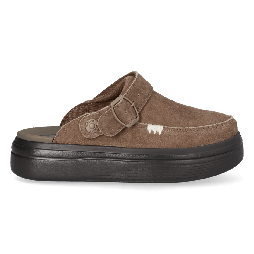 Austin Lift Dames Clogs Suede Chocolate Chip/Multi