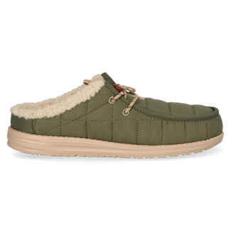 Wally Slip Camp Nylon Heren Instappers Burnt Olive/Sesame