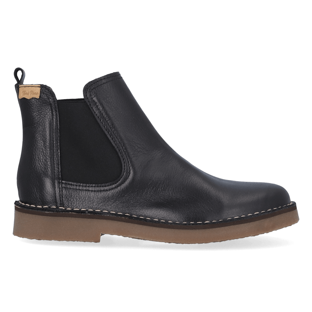 Isa-PO Dames Chelsea Boots Leer Negre