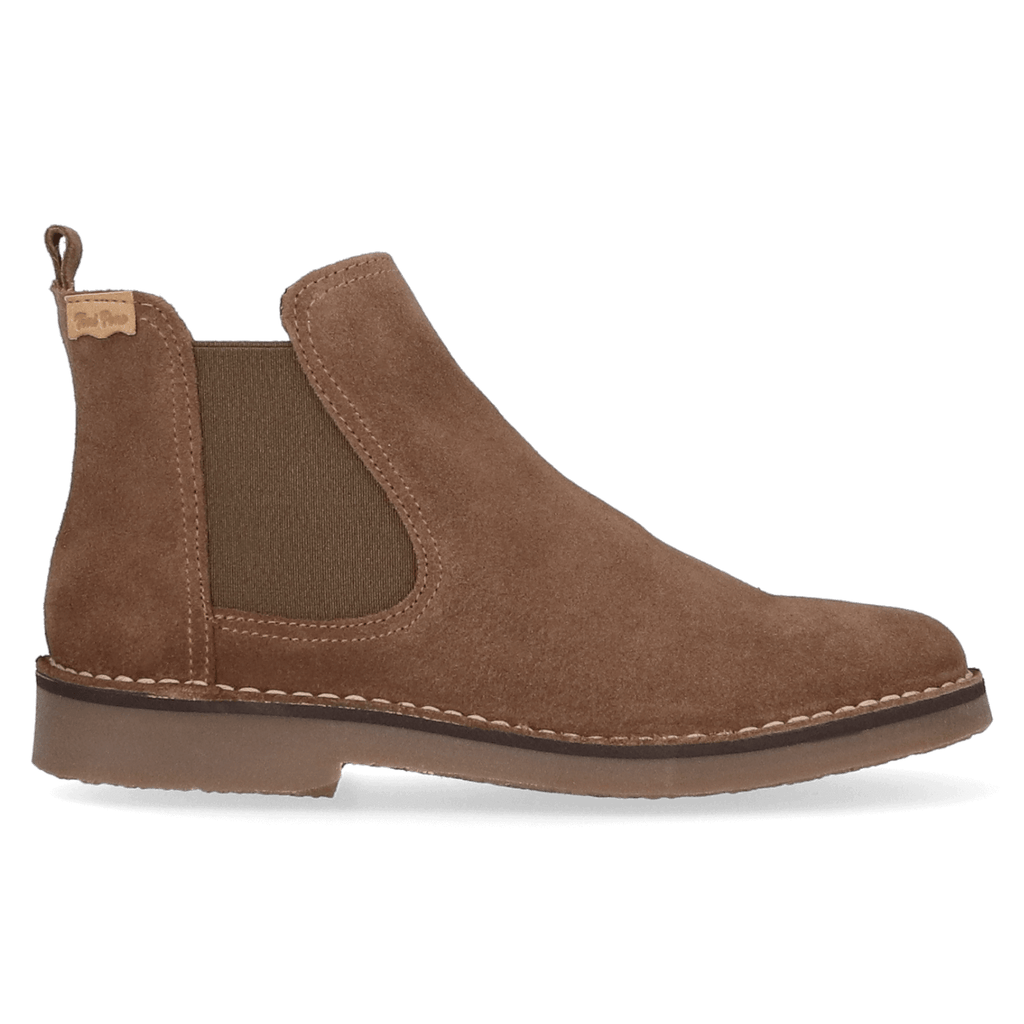 Isa-SY Dames Chelsea Boots Suede Taupe