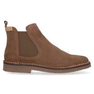 Isa-SY Dames Chelsea Boots Suede Taupe
