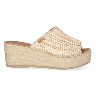 Isolda Dames Espadrilles Leer Plati