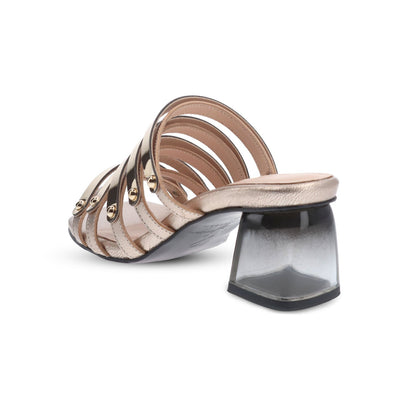 Transparant Mule Gold