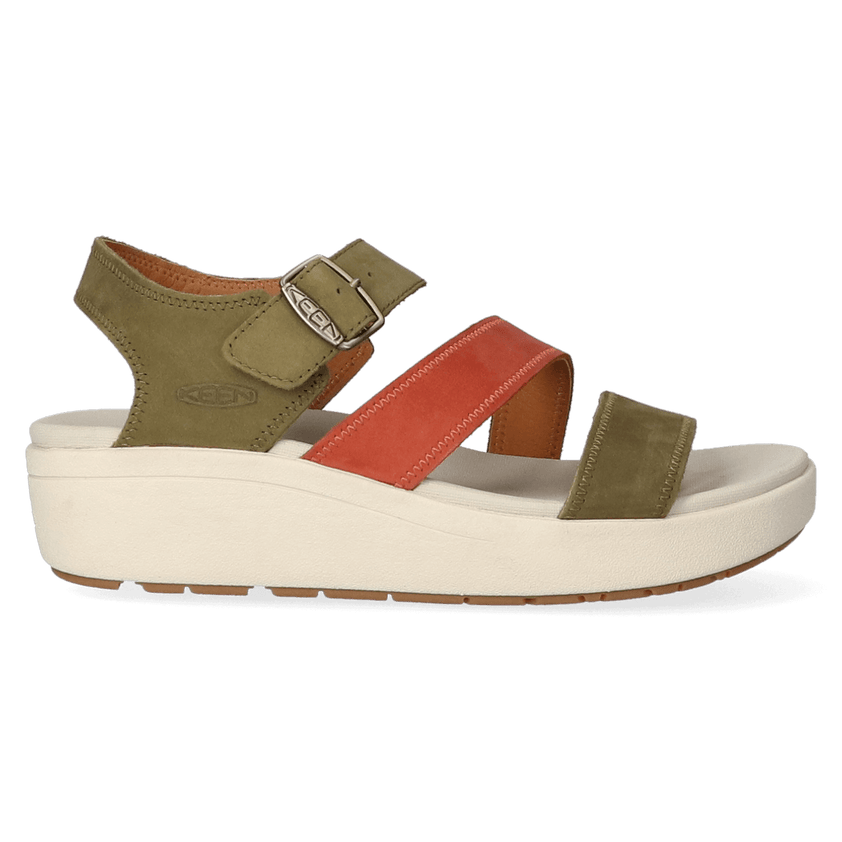 Elle City Dames Sandalen Suede Martini Olive/Baked