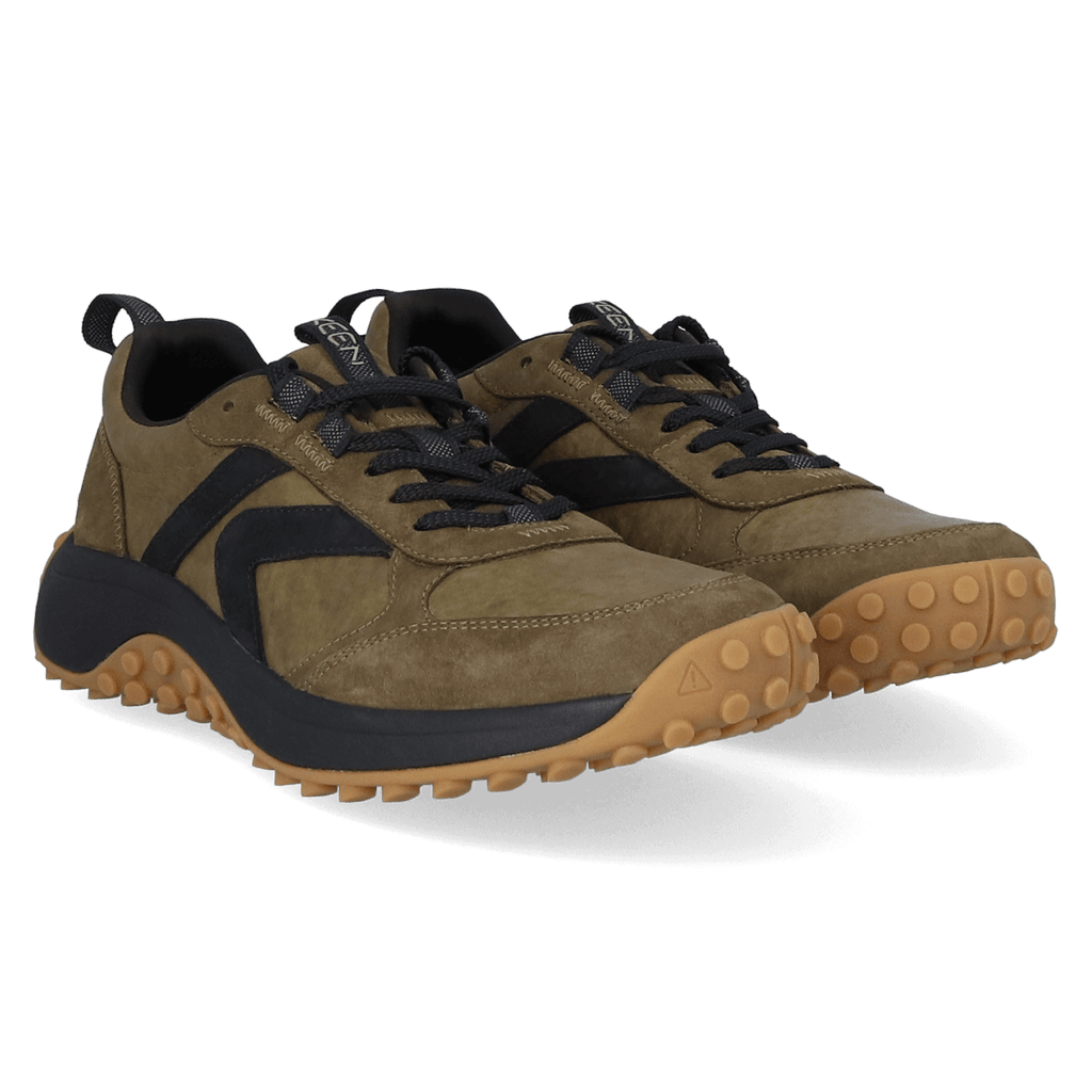 KS86 Leren Heren Sneakers Dark Olive/Black