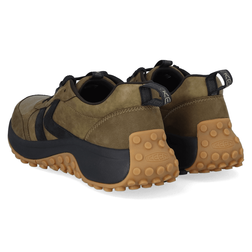 KS86 Leren Heren Sneakers Dark Olive/Black