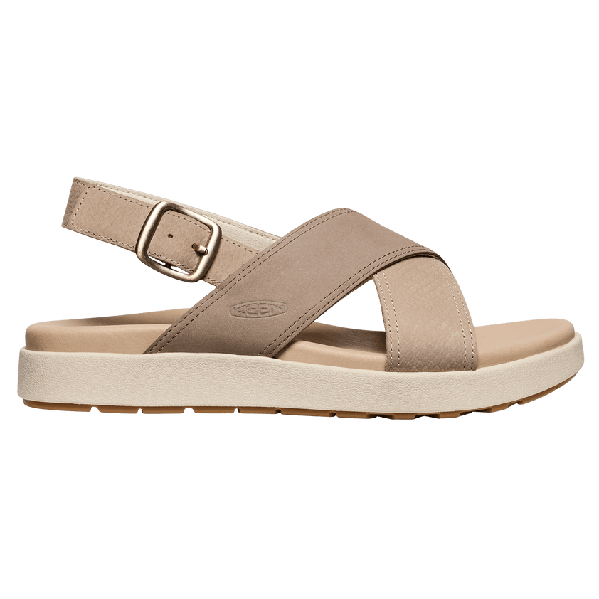 Elle Luxe Cross Strap Dames Sandalen Plaza Taupe/Brindle