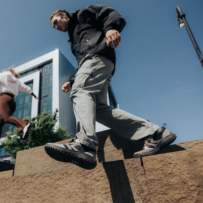 KS86 Leren Heren Sneakers Black/Steel Grey