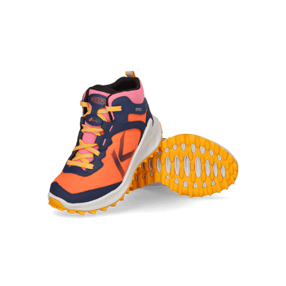 Zionic Mid Older Kids Wandelschoenen Naval Academy/Nasturtium