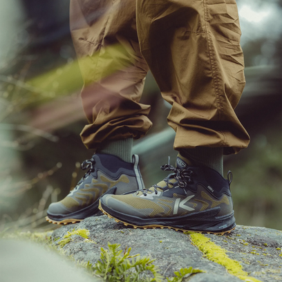 Zionic NXT Mid Heren Wandelschoenen Dark Olive/Black